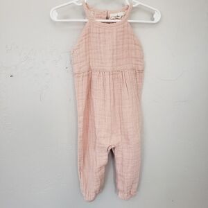 City Mouse Baby Girl 6-9 Months 100% Organic Cotton Pink One Piece Outfit Boho
